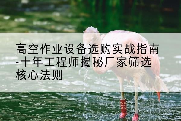南县剪叉式升降机厂家-高空作业设备选购实战指南-十年工程师揭秘厂家筛选核心法则