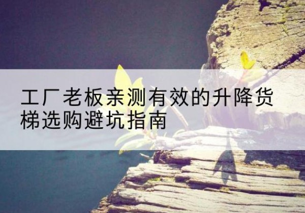 南县升降货梯怎么选-工厂老板亲测有效的升降货梯选购避坑指南